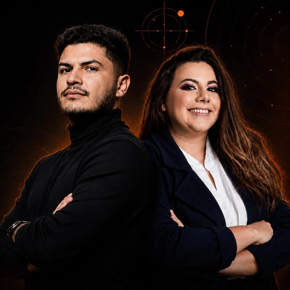Juliano Melo e Bianca Trindade em foto profissional